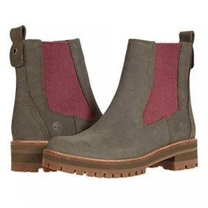 Timberland Gray and  Maroon Ankle Booties